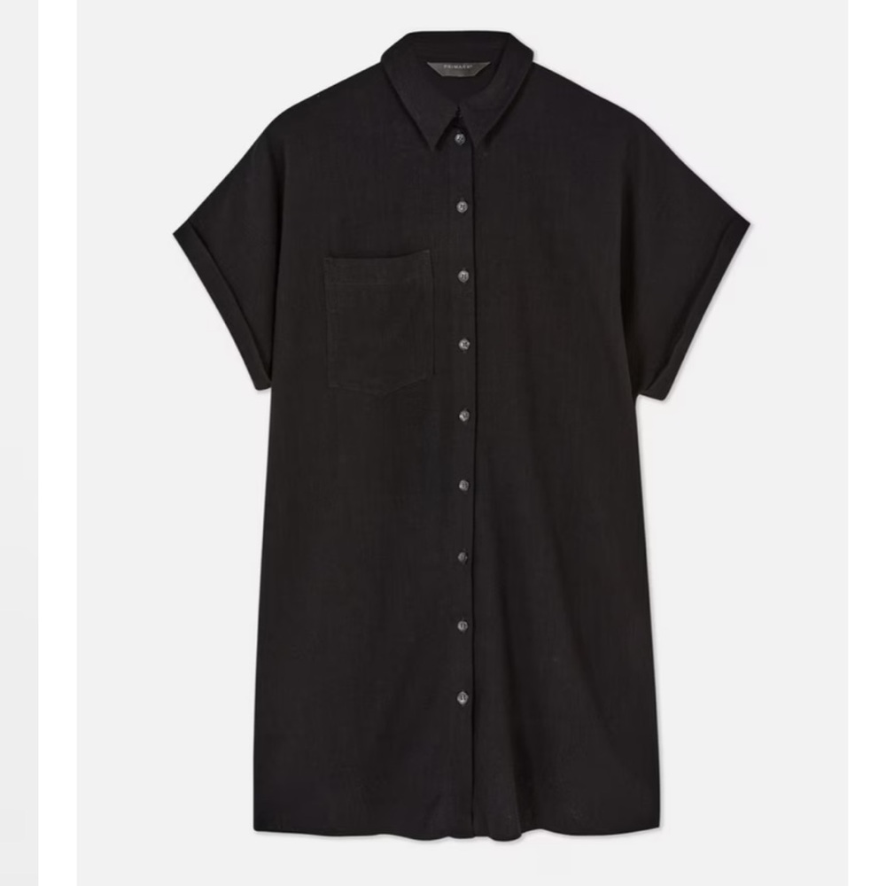 PRIMARK Relaxed Fit Short Sleeve Shirt Dress SIZE 2 oversized fit! Mini dress